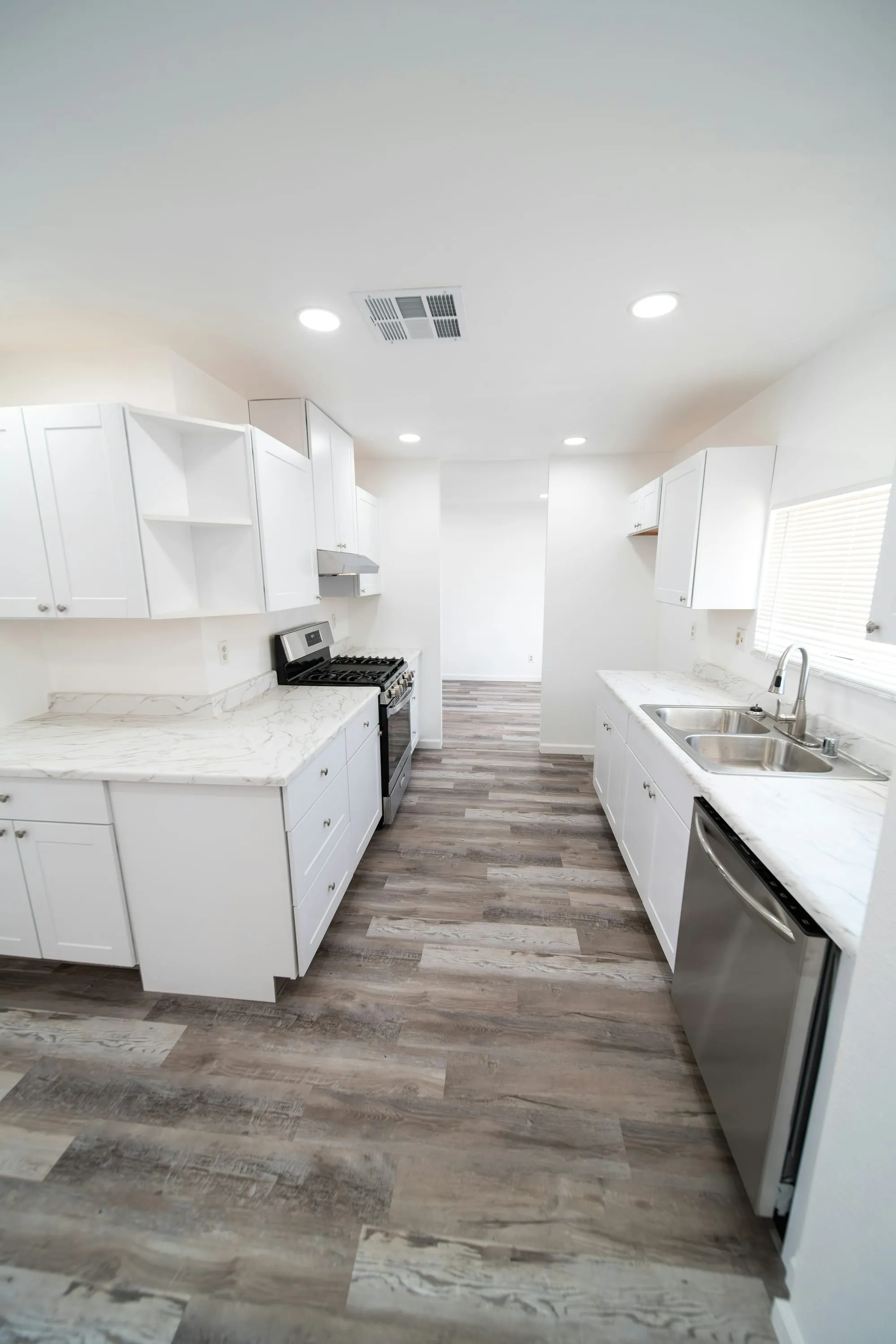 New build kitchen during a snagging inspection Snag Surveys Liverpool