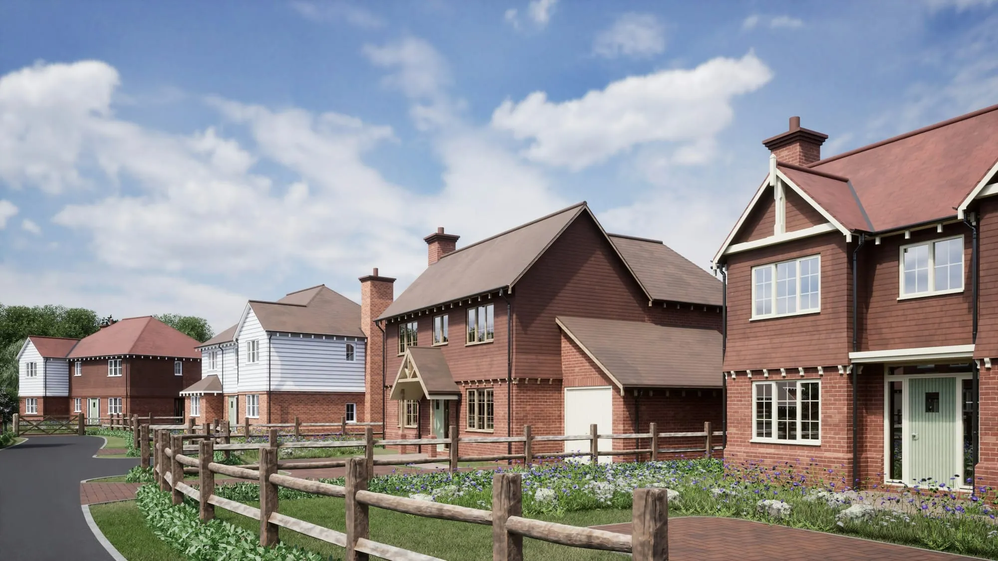 Row of new build homes inspected by Snag Surveys in Liverpool